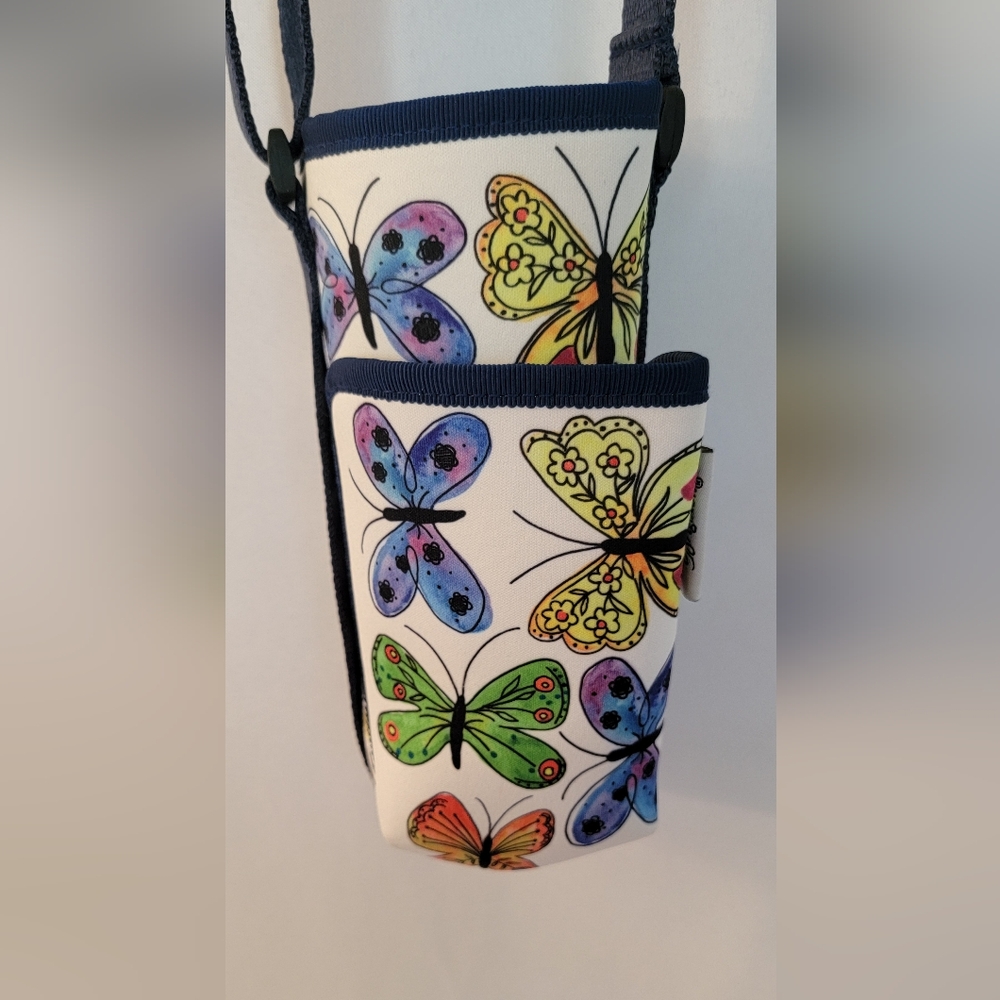 NWOT Brighton Garden Wings Butterfly Water Bottle Crossbody Bag